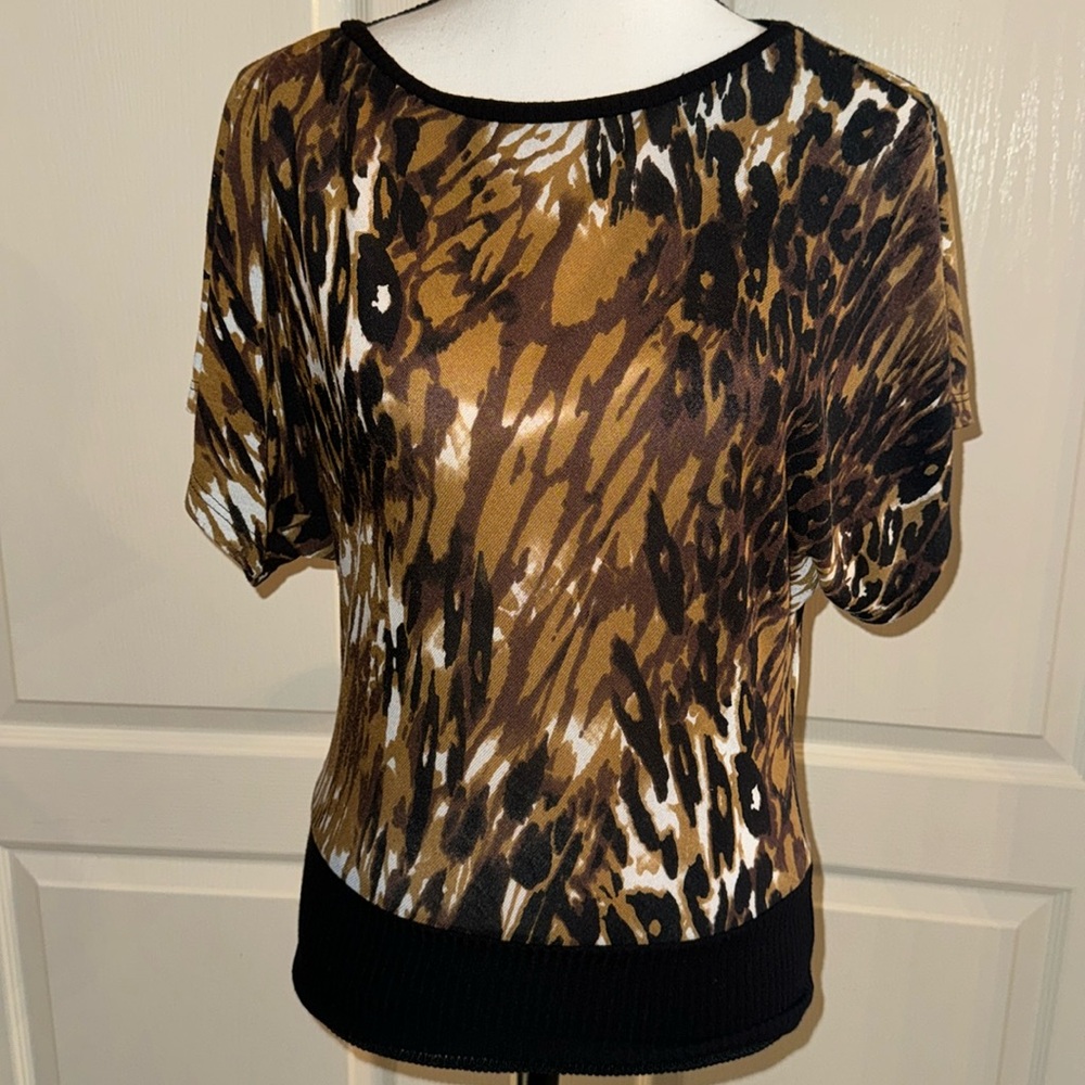 Animal Print Blouse - Size Small